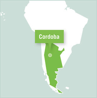 Carte des missions de volontariat en Argentine