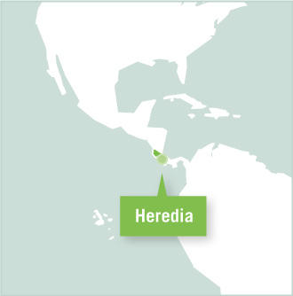 Carte des missions de volontariat au Costa Rica