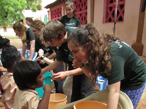 Projects Abroad medical volunteers teach children about basic healthcare on a hygiene outreach in India. Projects Abroad medical volunteers teach children about basic healthcare on a hygiene outreach in India.
