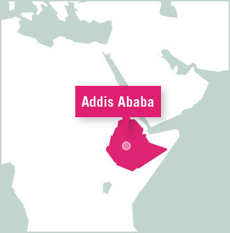 Map of volunteer project destination in Ethiopia, Africa Map of volunteer project destination in Ethiopia, Africa