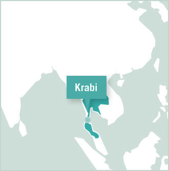 Map of volunteer placement in Krabi, Thailand Map of volunteer placement in Krabi, Thailand