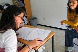 Morocco A volunteer learns French as part of his Care & French High School Special Project in Morocco.